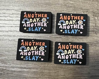 Saying Silicone Focal Bead--4pcs