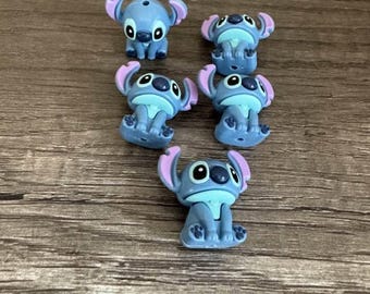 3d-Cartoon Characters Silicone Focal Beads---5pcs
