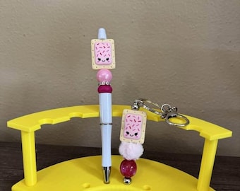 Poptart Beaded Pen & Keychain Set