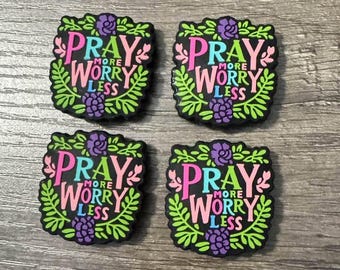 Religious Silicone Focal Beads---4pcs