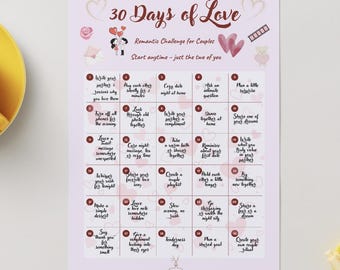 30 Days of Love Challenge – Romantic Game for Couples (Digital Download)