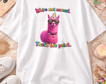 Funny Alpaca T-Shirt | Oversized Organic Cotton Graphic Tee