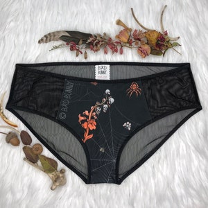 Black Webs Sheer Panel Undies