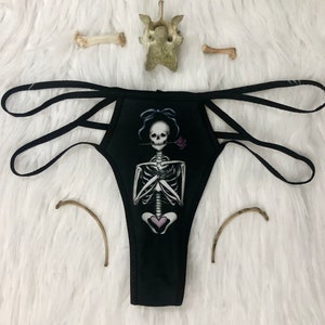 Coffin Thong underwear handmade goth punk image 5