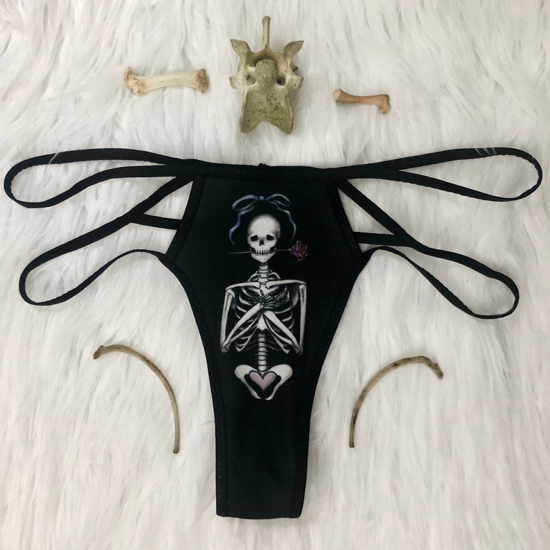 Coffin Thong underwear handmade goth punk image 5