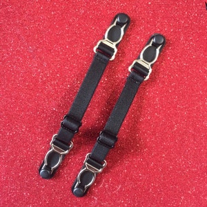Black garter clips (2 or 4 for 20)