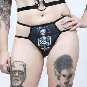 Coffin Thong underwear handmade goth punk image 7