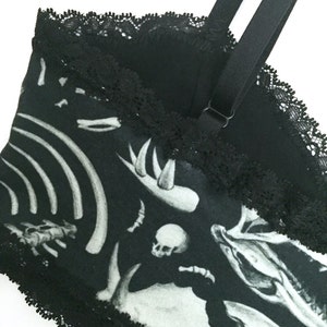 Dino Bone Bralette BLACK creepy cute image 3