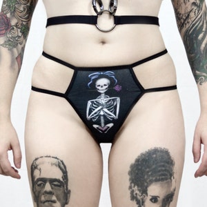 Coffin Thong underwear handmade goth punk image 4