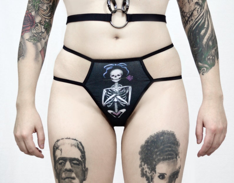 Coffin Thong underwear handmade goth punk image 4