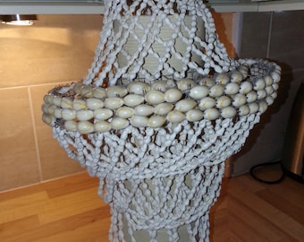 Stunning Vintage Hand Made Cornish Shell Chandelier.