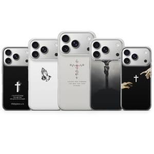 Jesus Mobilskal Kristen Gud Kors Skal för iPhone 17Pro, 16, 15, 14, 13, 12, 11, Samsung S25, S24, S23, S22, A16, A26, A54 Pixel 10, 9A
