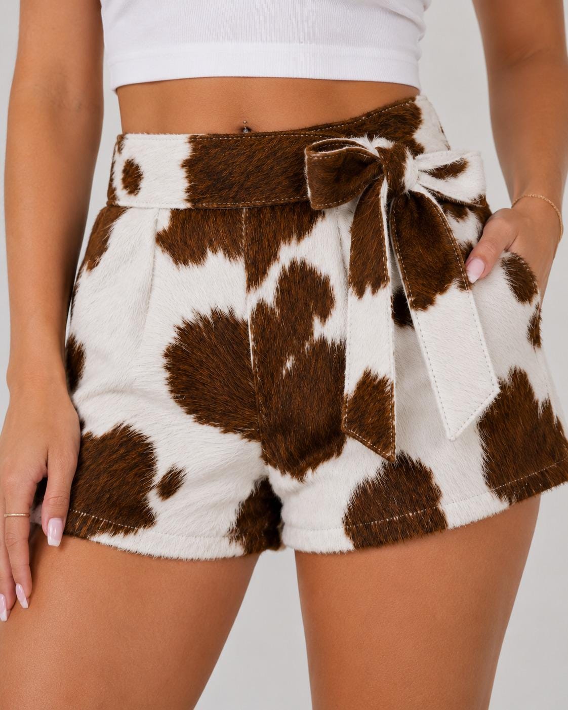 Pleated Cow Print Skirt - Etsy