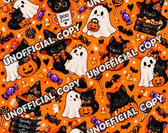 PDF Digital Pattern Halloween Cat and Theme for Design Making
