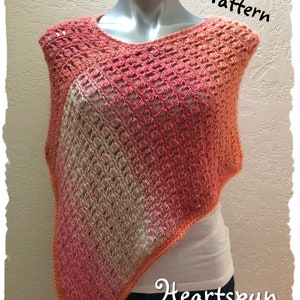 CROCHET PATTERN to make this Coral Cluster Capelet. Wear multiple ways. Capelet Poncho Hybrid, Unique shape! PDF Instant Download