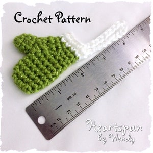 CROCHET PATTERN for you to make this Mini Mitten Christmas Ornament, money holder, gift embellishment, class gift PDF Instant Download image 7