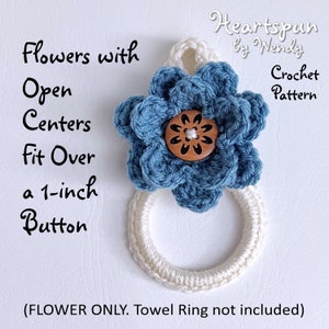CROCHET PATTERN to make Single, Double, Triple Layer Flowers, 5 flowers with 2 petal variations and leaves. PDF Format, Instant Download image 5