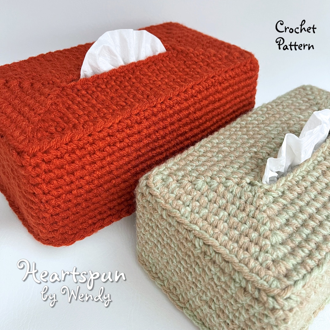 Simple Retangular Pouch CROCHET PATTERN to Make an Easy Rectangular Tissue Box Cover, Tissue ...