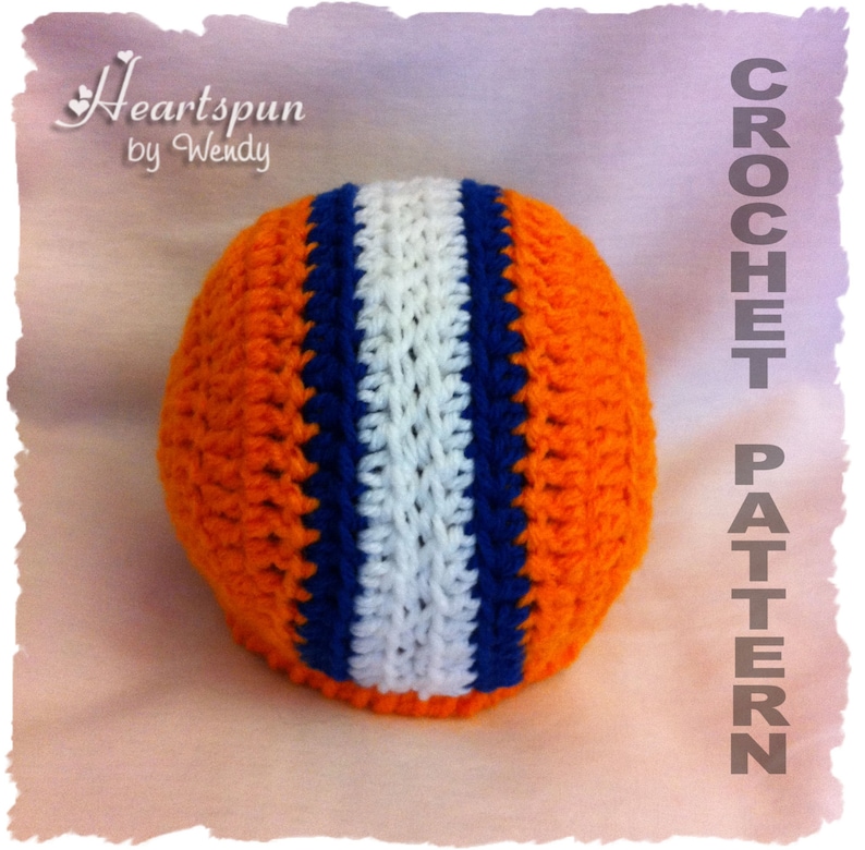 CROCHET PATTERN to make a Football Helmet Hat For Kids and Adults, 4 sizes, plus chin straps. Instant Download, PDF Format image 2