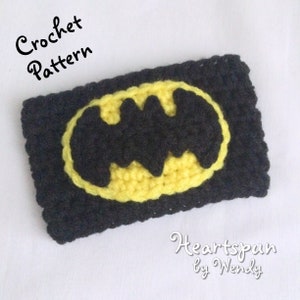 CROCHET PATTERN for you to make a Super Hero Cup Cozy and applique for coffee, tea, hot and cold drinks or other projects. Instant Download image 4