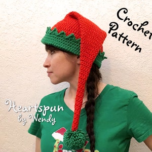 CROCHET PATTERN for you to make a Christmas Elf Hat in 5 sizes, Child to Adult, Easy to Understand directions, Great photo prop Pdf Download image 6