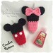 Patricia Nabors Gerecenseerd CROCHET PATTERN for Mickey Mouse and Minnie Mouse Hand Sanitizer Holder, for 1 to 2 oz bottles.  Pdf Format, Instant Download.