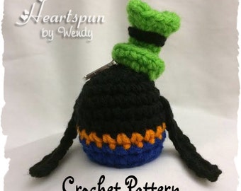 CROCHET PATTERN to make a Disney Goofy EOS Lip Balm Holder, Pdf Format, Instant Download.