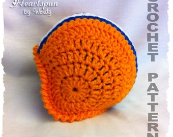 CROCHET PATTERN to make a Football Helmet Hat For Kids and Adults, 4 sizes, plus chin straps. Instant Download, PDF Format