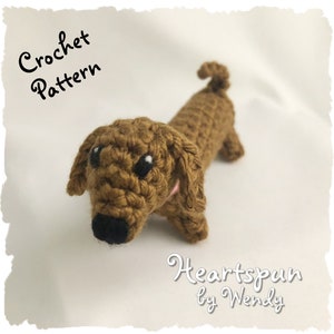 CROCHET PATTERN for you to make a Dachshund Dog Chap stick Lip Balm Holder, Pdf Format Instant Download. lip balm, chapstick carrier
