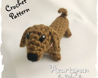 CROCHET PATTERN for you to make a Dachshund Dog Chap stick Lip Balm Holder, Pdf Format Instant Download. lip balm, chapstick carrier