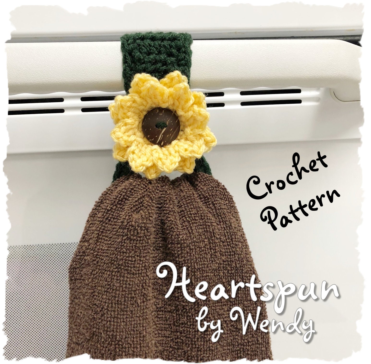 Easy Crochet Sunflower Towel Topper