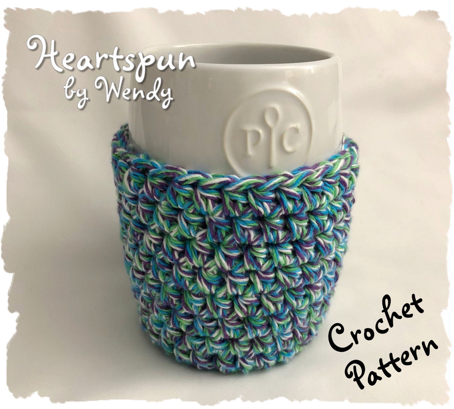 CROCHET PATTERN to make a Microwave Cozy for the Pampered Chef Ceramic Egg Cooker or a Large Mug, Instant Download, PDF format