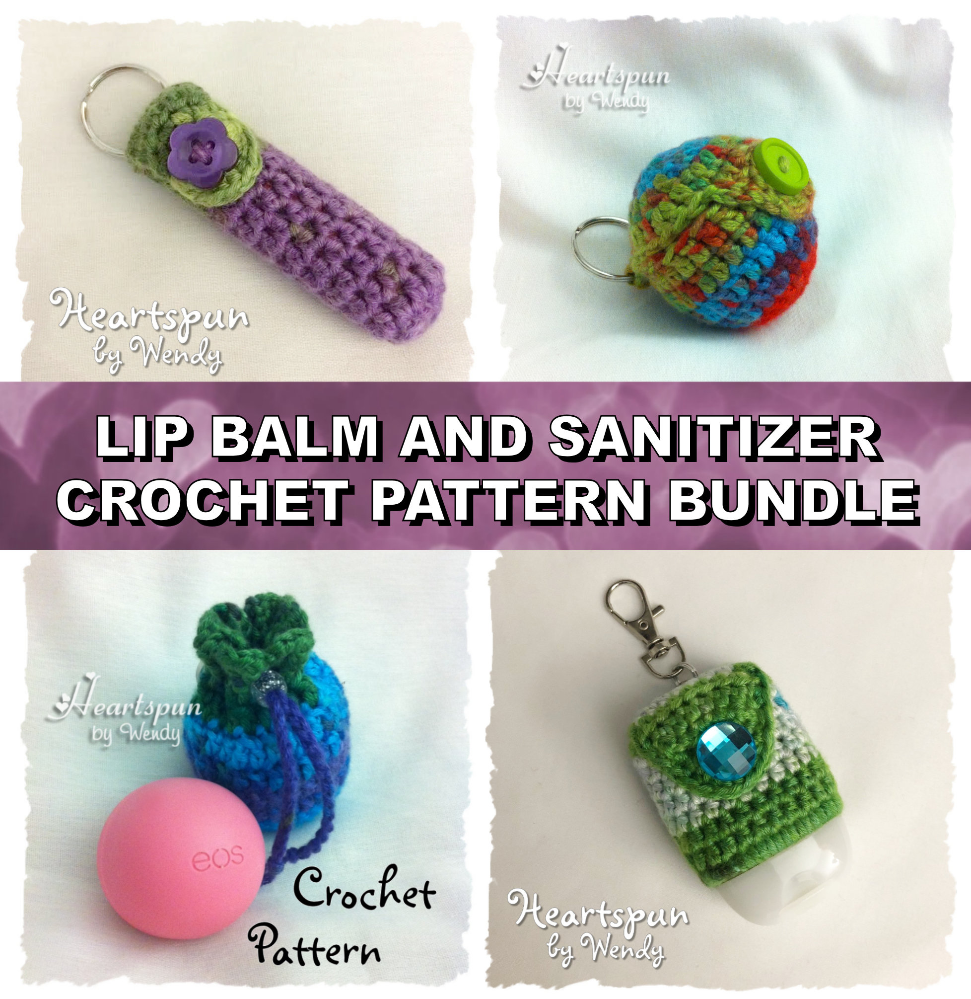 CROCHET PATTERN to make an EOS Lip Balm Holder with Key Ring Etsy