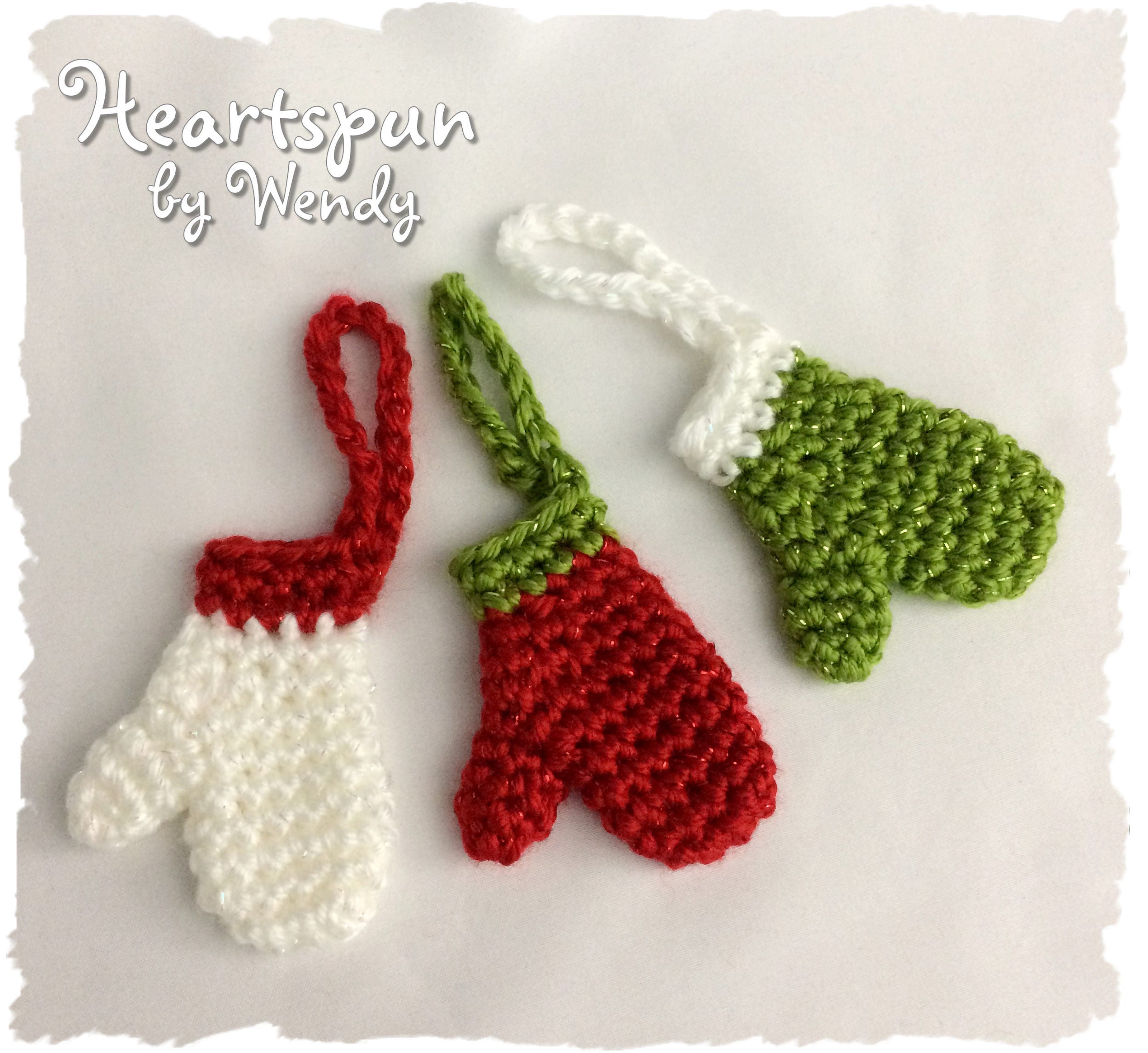 CROCHET PATTERN to make this Mini Mitten Christmas Ornament or Etsy