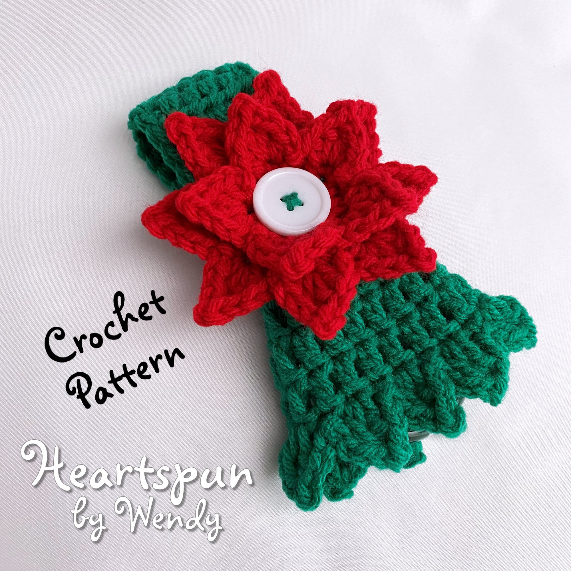 Village Yarn Poinsettia Dishcloths Crochet Kit