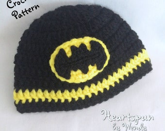 Crochet Batman Hat | Etsy Canada
