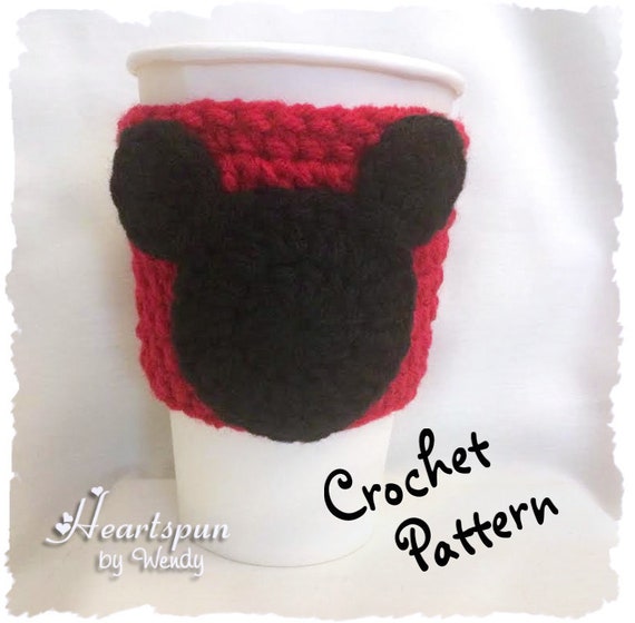 Beginner friendly Mickey Mouse Mug Coasters Free Crochet Pattern 
