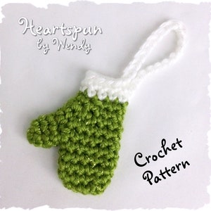 CROCHET PATTERN for you to make this Mini Mitten Christmas Ornament, money holder, gift embellishment, class gift PDF Instant Download image 6