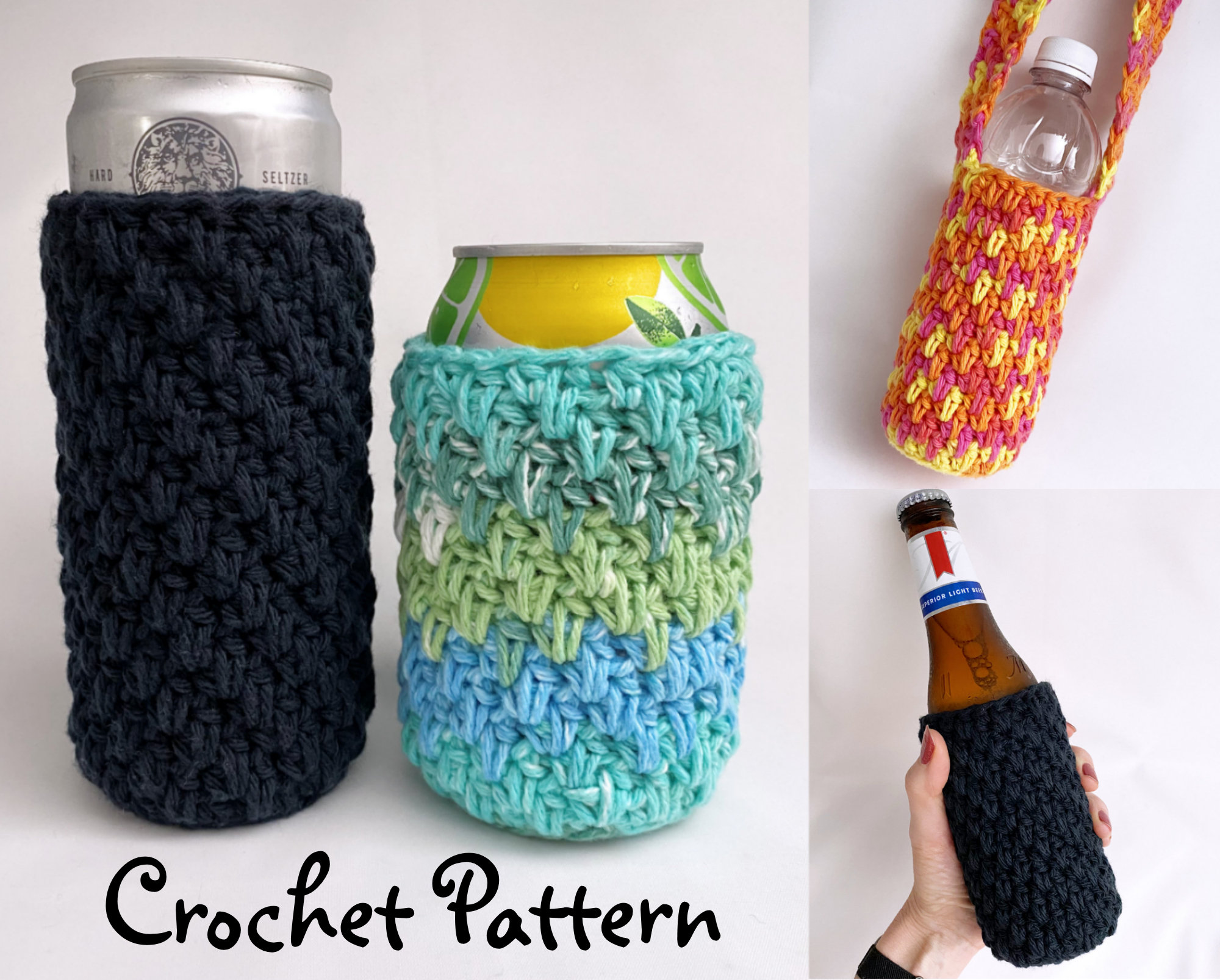 Easter Spring Crochet Beer Soda Bottle Can Cooler Party Favor