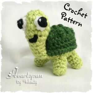 CROCHET PATTERN to make an amigurumi stuffed Turtle or EOS Lip Balm Holder, Pdf Format, Instant Download.  Stuffed or open for eos!