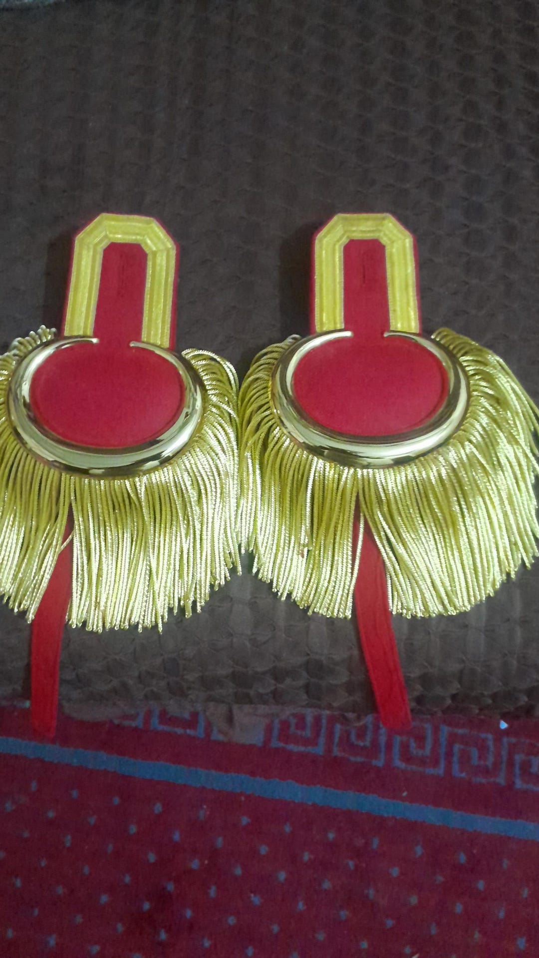 Epaulets Signify Handmade Epaulets With Bullion Fringe, Brass Metal, Gold Plated Silver ...