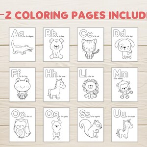 Alphabet Workbook Preschool Curriculum | A–Z Letter Tracing, Coloring & Handwriting Practice | Animal ABC Activities for Pre-K | 170+ Pages image 5