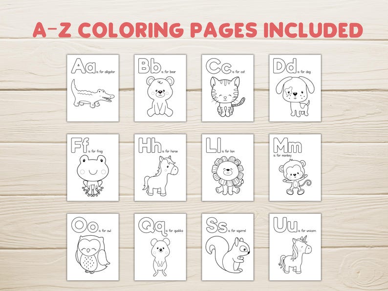 Alphabet Workbook Preschool Curriculum | A–Z Letter Tracing, Coloring & Handwriting Practice | Animal ABC Activities for Pre-K | 170+ Pages image 5