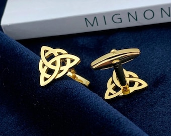 Men's Triangular Cufflinks, Stainless Steel Silver Cuff Links, Retro Suit Shirt Accessories, Wedding Cufflinks, Groomsmen Gift
