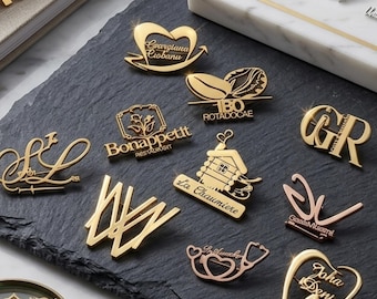 Custom Logo Brooch, Enamel Lapel Pin, Corporate Branding Badge, Wedding Gift