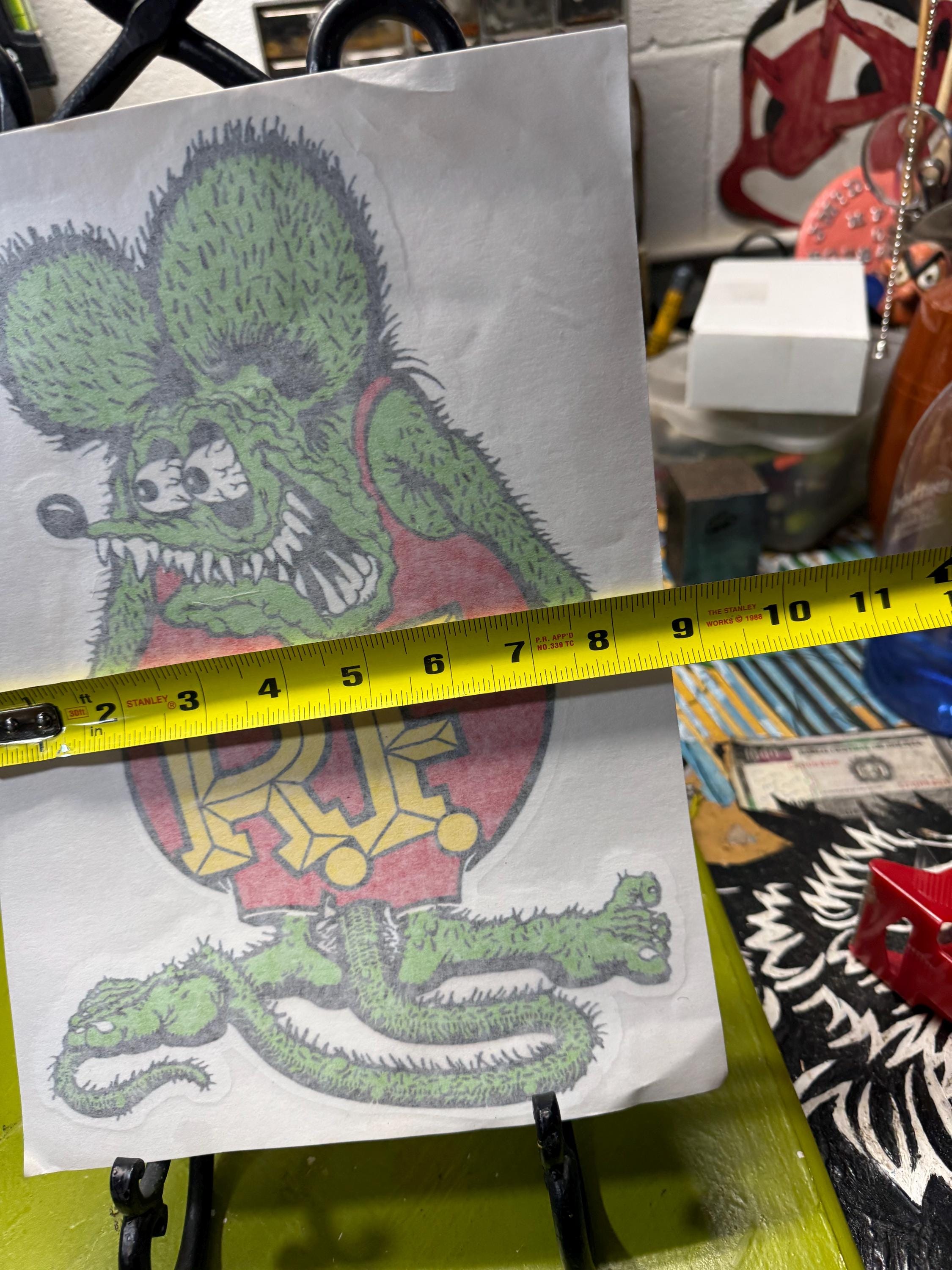 Vintage Ed Roth Ratfink Large Decal - Etsy Australia
