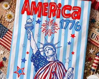 Statue of Liberty 1776 PNG SVG,Preppy 4th of July Png,America Png, Patriotic Png