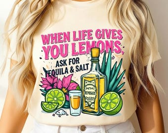 When Life Gives You Lemons  PNG,Beach Vacation Sublimation PNG, Summer png, Cocktail Lover Digital Download, Tropical Drinks Png