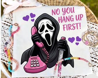 Ghostface Calling SVG,90s Movie Design,Ghost face SVG,Scream Horror PNG, Slasher Mask Cut File