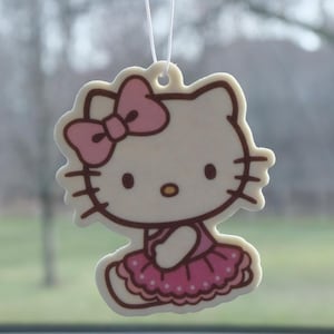 Ambientador para coche de Hello Kitty / Aroma a océano / Adorno para coche con diseño de zapatillas / Decoración para coche con temática de Hypebeast y Sneakerhead